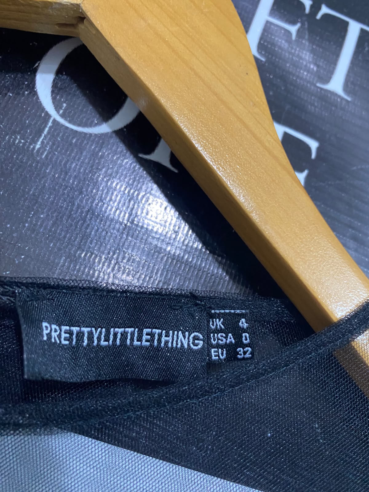 PRETTYLITTLE THING |S| BUST 14| A67| BLACK & SILVER SEQUIN MESH BODYCON MIDI DRESS