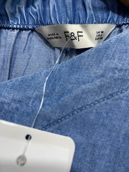 F&F |S| BUST 16| A67| CASUAL BLUE LIGHTWEIGHT DENIM CAMI JUMPSUIT