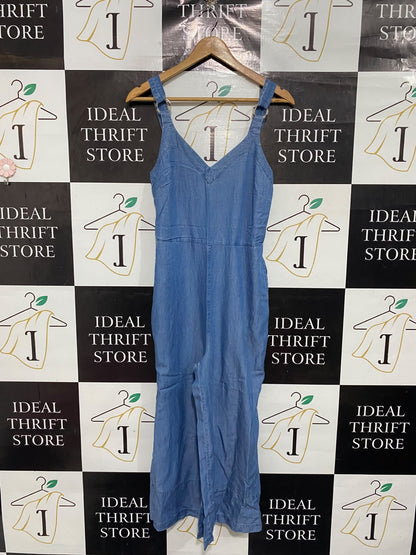 F&F |S| BUST 16| A67| CASUAL BLUE LIGHTWEIGHT DENIM CAMI JUMPSUIT