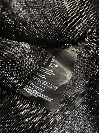 H&M |XS| BUST 15| A66| METALLIC SILVER SHIMMER TURTLENECK PULLOVER