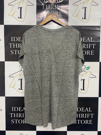 MNG |M| BUST 22| A67| GREY MELANGE LINEN CASUAL T-SHIRT / TUNIC