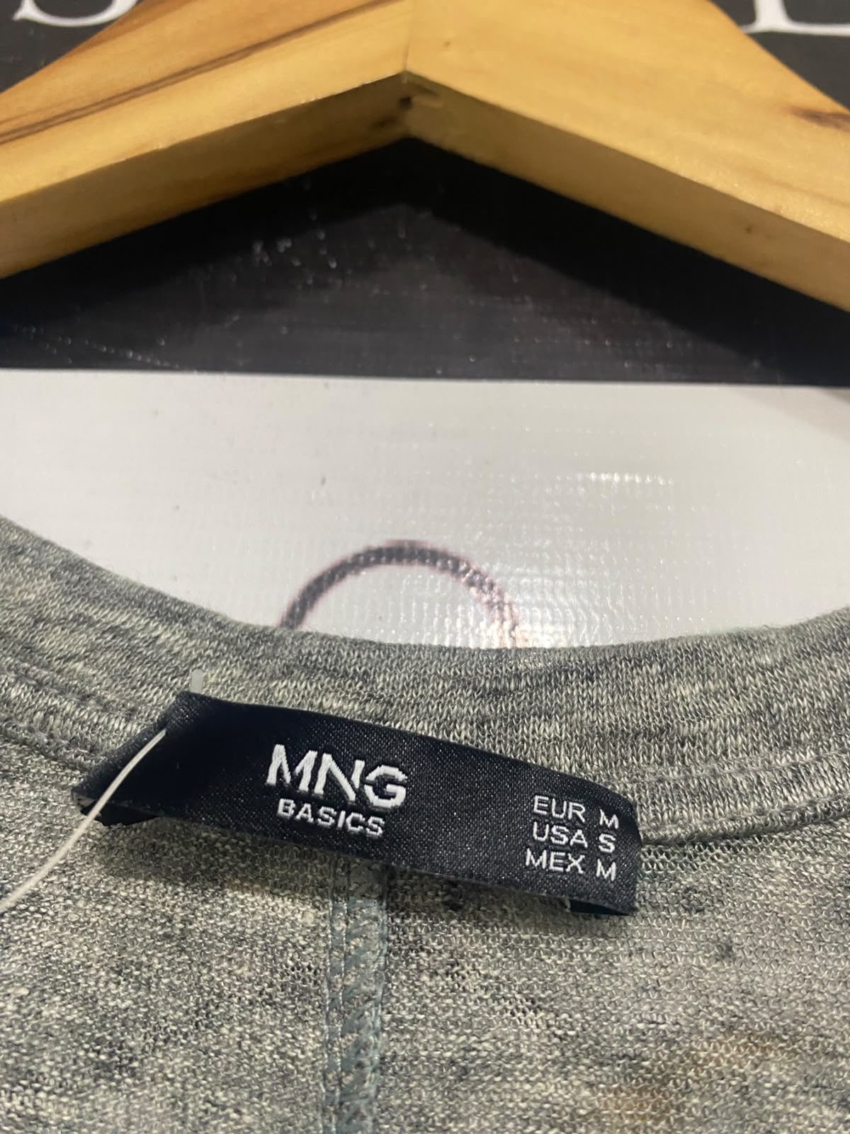 MNG |M| BUST 22| A67| GREY MELANGE LINEN CASUAL T-SHIRT / TUNIC