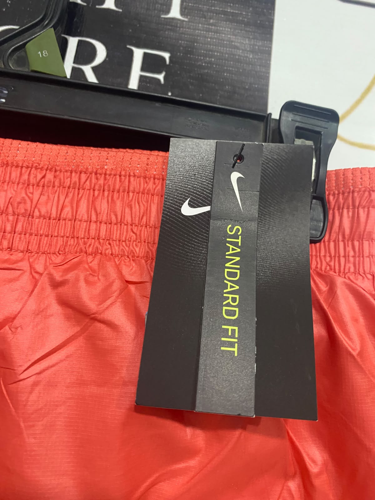NIKE |S| WAIST 28| A67| CORAL PINK NYLON RUNNING SHORTS