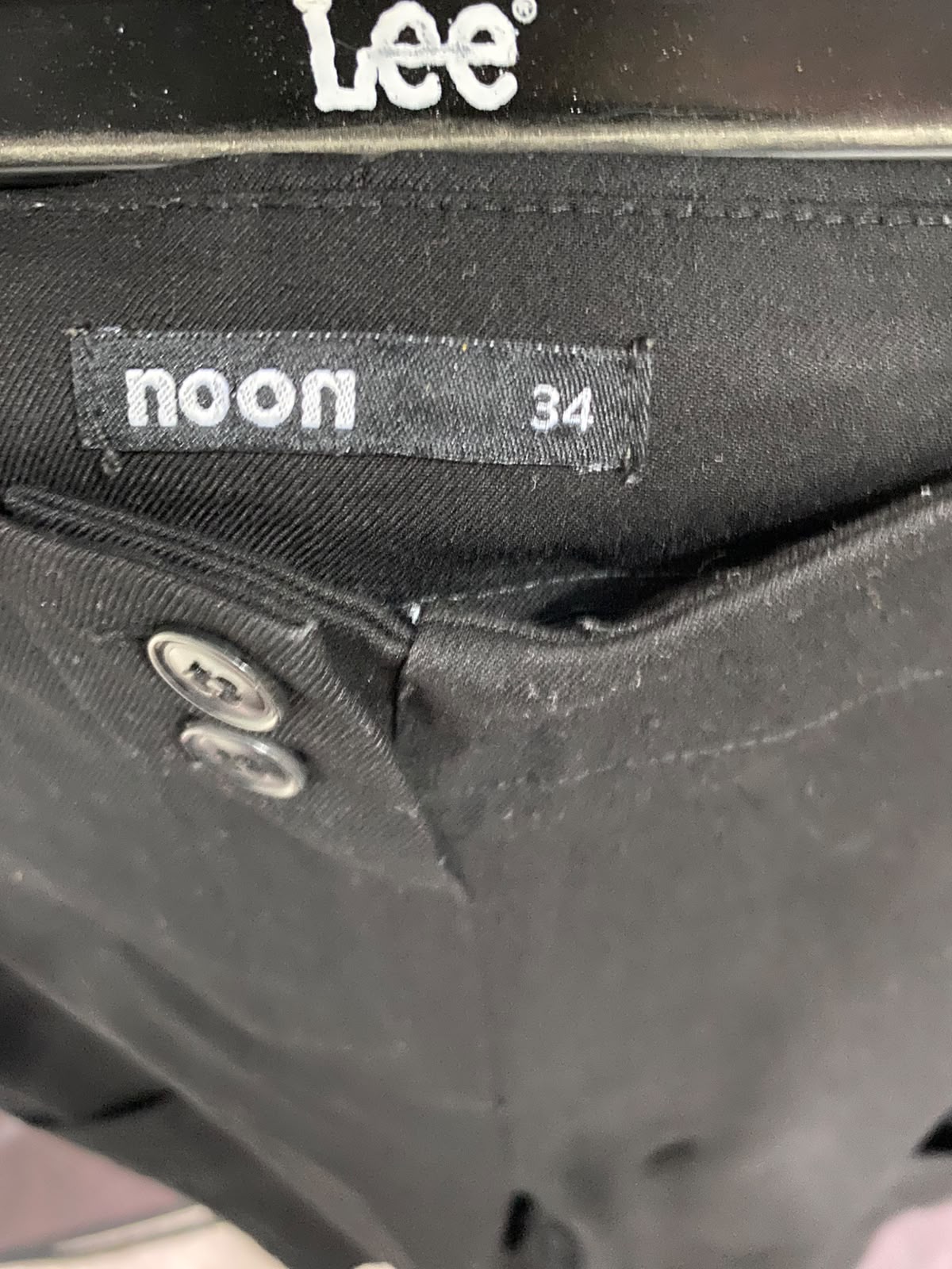 NOON |M| WAIST 28| A67| BLACK UTILITY CARGO WIDE-LEG TROUSERS