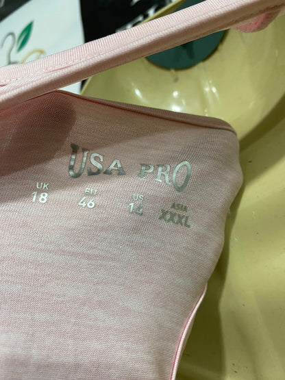 USA PRO |XL| BUST 21| A67|  LIGHT PINK ATHLETIC TANK TOP