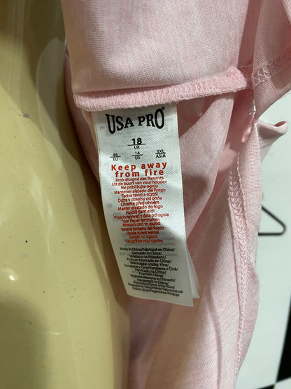 USA PRO |XL| BUST 21| A67|  LIGHT PINK ATHLETIC TANK TOP