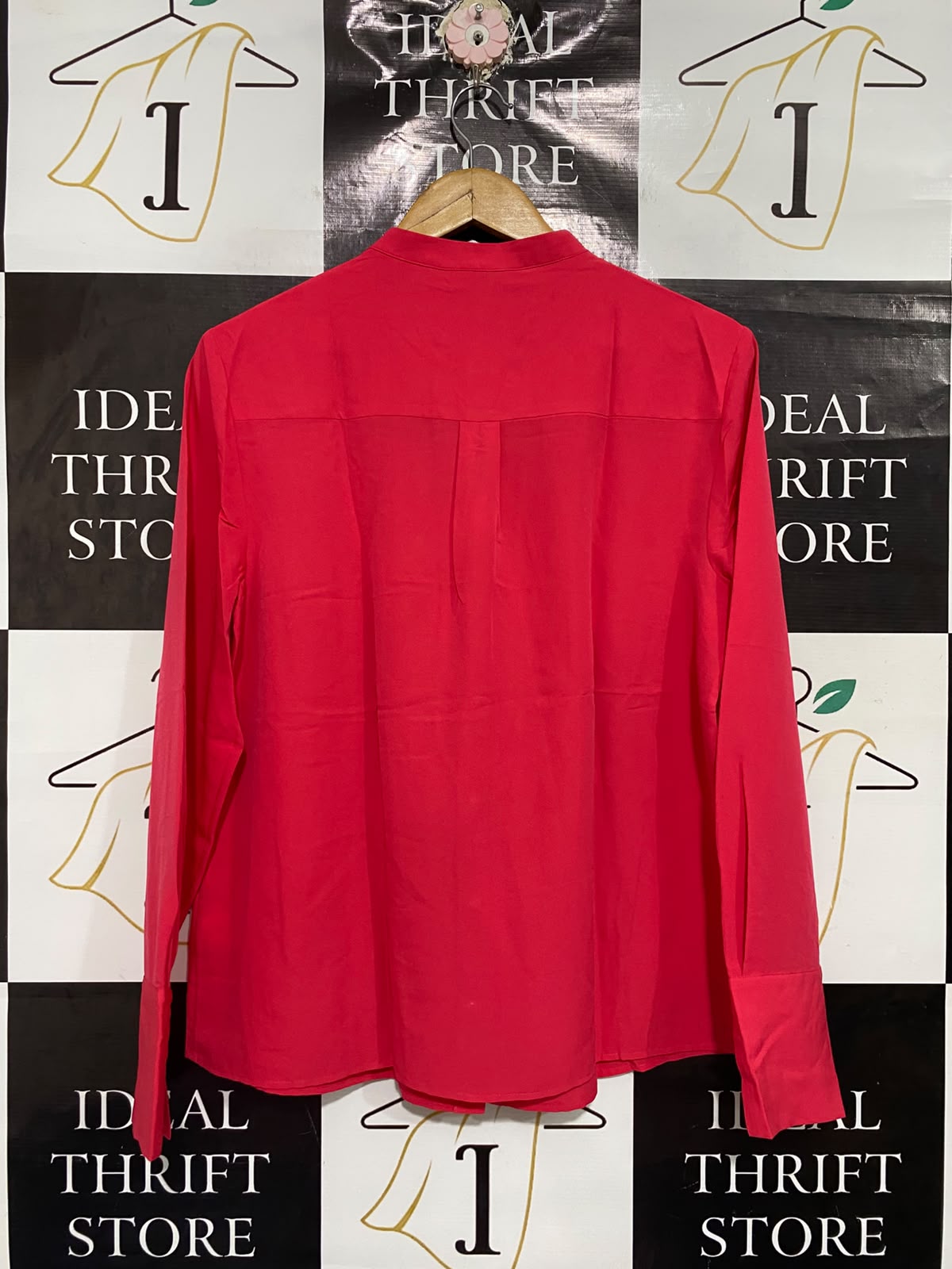 BODEN |M| BUST 26| A67| BRIGHT PINK PLEATED RUFFLE FRONT SHIRT