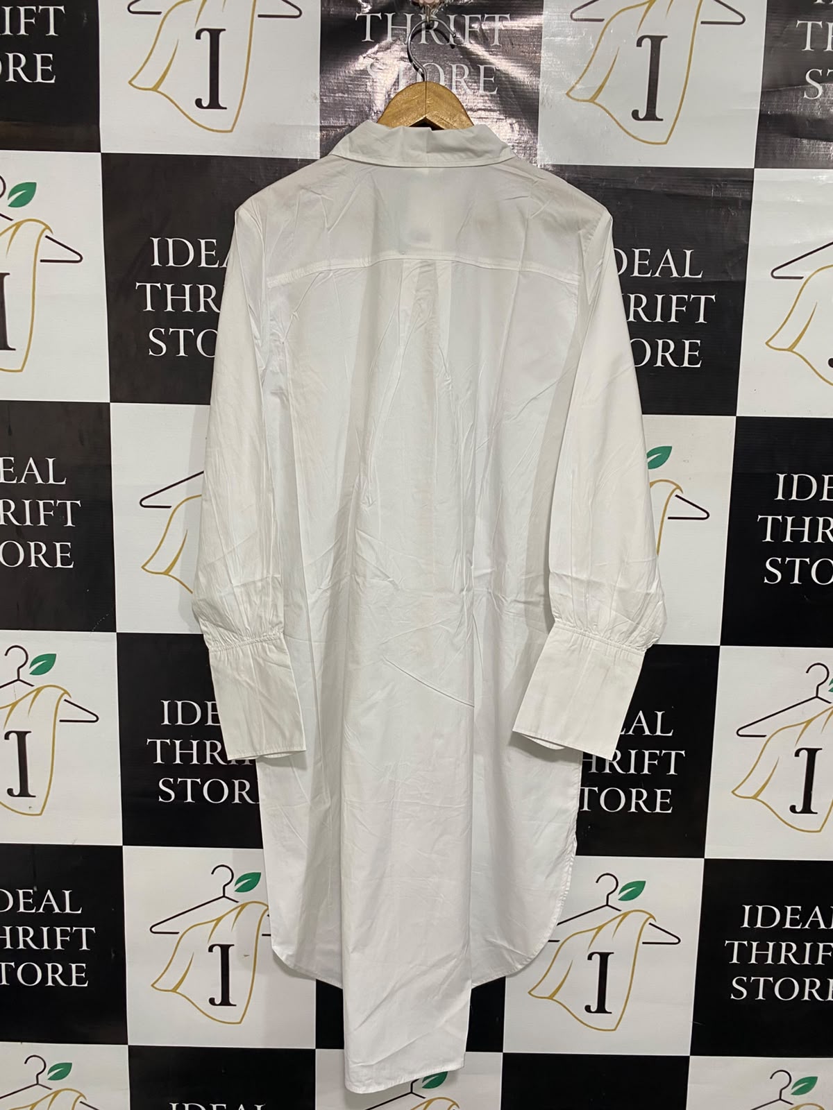 H&M |M| BUST 24| A67| CRISP WHITE OVERSIZED BUTTON-DOWN SHIRT DRESS