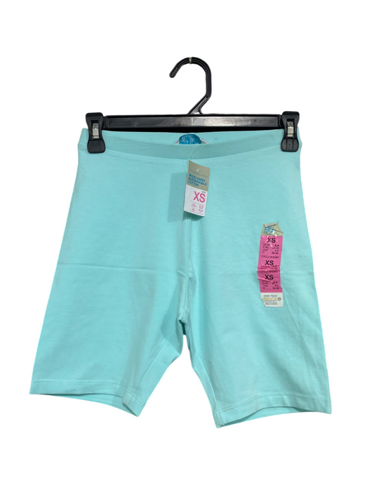 PRIMARK CARES |XS| WAIST 24| A67| MINT GREEN HIGH-WAISTED CYCLE SHORTS