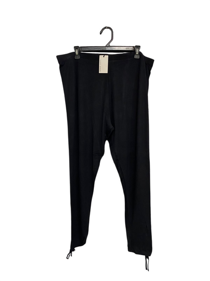 CAPSULE |XXL| WAIST 38| A68| BLACK DRAWSTRING-ANKLE HIGH-WAISTED LEGGINGS