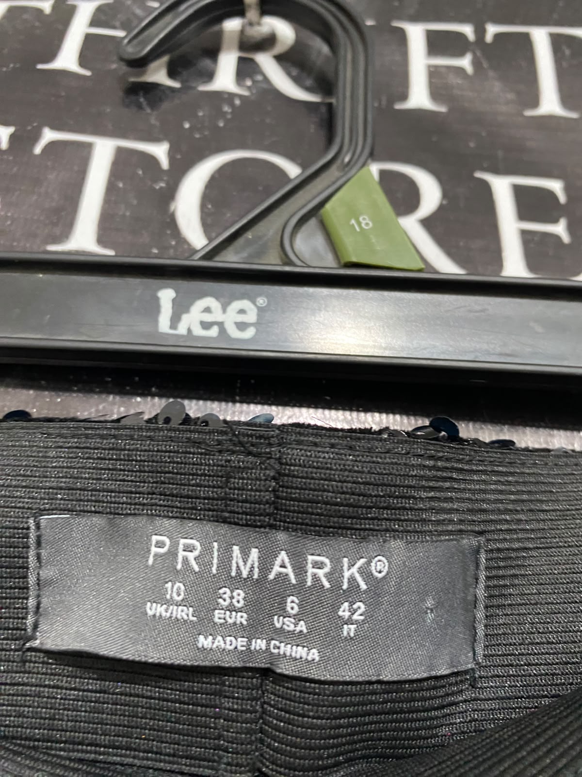 PRIMARK |M| WAIST 28| A68|  GLAMOROUS BLACK SEQUIN HIGH-WAISTED FLARED PANTS