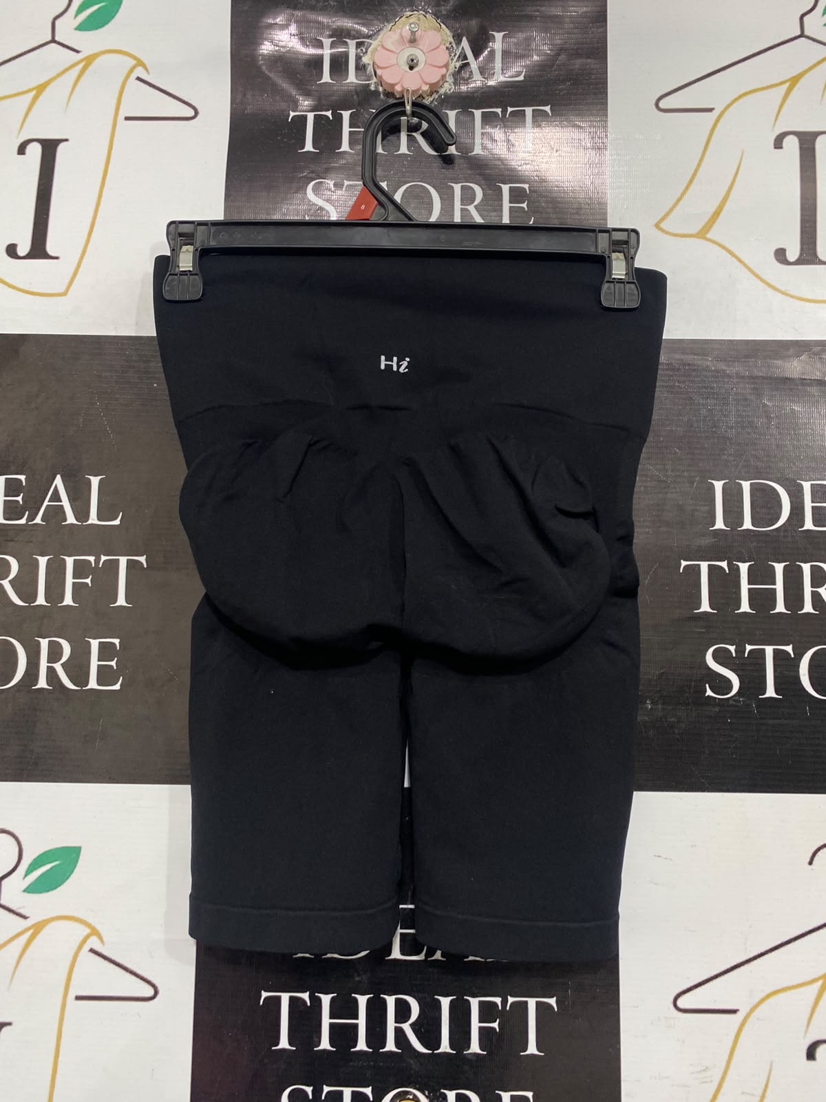 HEIST |S| WAIST 26| A67|  BLACK HIGH-WAISTED SHAPING CYCLE SHORTS