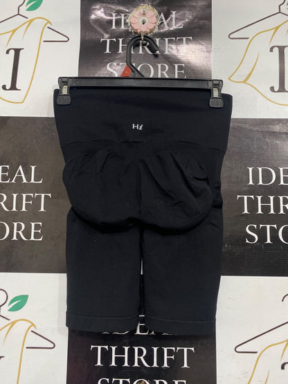 HEIST |S| WAIST 26| A67|  BLACK HIGH-WAISTED SHAPING CYCLE SHORTS