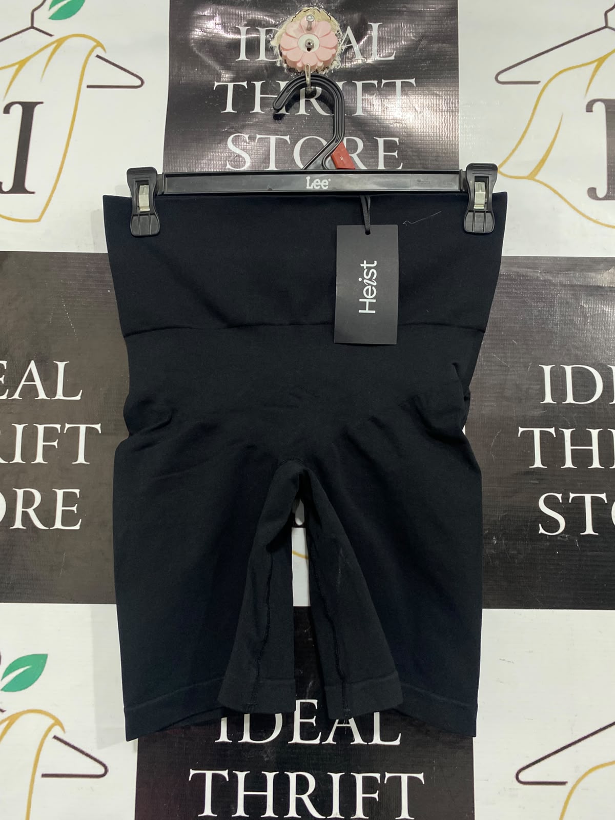 HEIST |S| WAIST 26| A67|  BLACK HIGH-WAISTED SHAPING CYCLE SHORTS