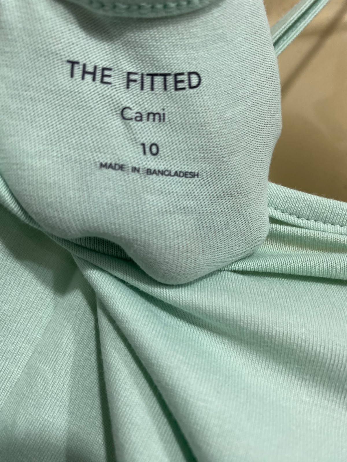 MARK & SPENCER |S| BUST 16| A67| MINT GREEN SPAGHETTI STRAP BASIC CAMI TOP