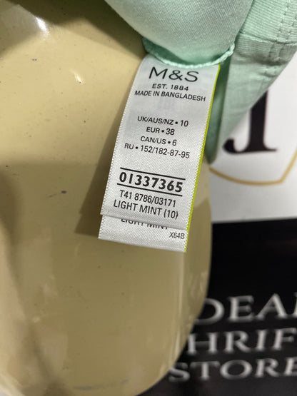 MARK & SPENCER |S| BUST 16| A67| MINT GREEN SPAGHETTI STRAP BASIC CAMI TOP