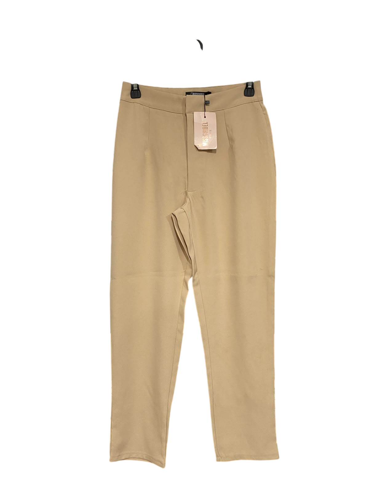 MISSGUIDED |XS| WAIST 26| A68| PETITE BEIGE HIGH-WAISTED TAILORED TROUSERS
