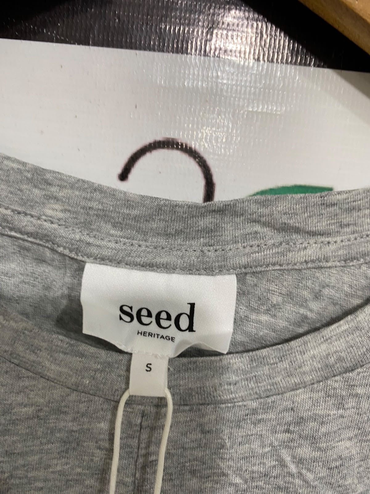 SEED |S| BUST 16| A68| HERITAGE GREY TWIST-FRONT CROP TANK TOP