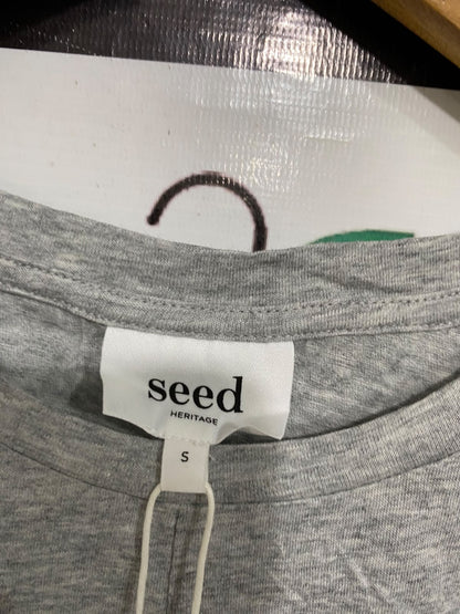 SEED |S| BUST 16| A68| HERITAGE GREY TWIST-FRONT CROP TANK TOP