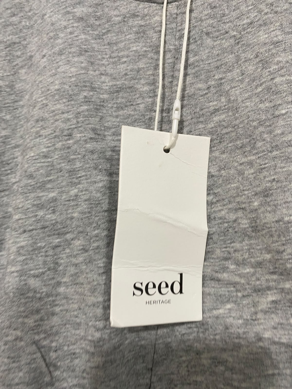 SEED |S| BUST 16| A68| HERITAGE GREY TWIST-FRONT CROP TANK TOP