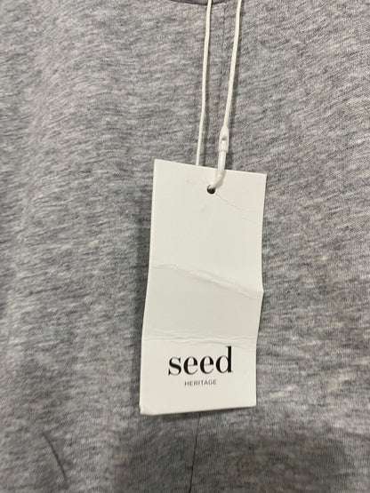 SEED |S| BUST 16| A68| HERITAGE GREY TWIST-FRONT CROP TANK TOP
