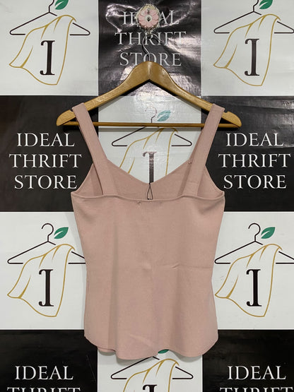 PORTMANS |S| BUST 16| A68| DUSTY PINK KNITTED V-NECK CAMI TOP