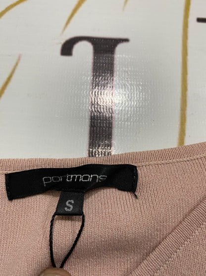 PORTMANS |S| BUST 16| A68| DUSTY PINK KNITTED V-NECK CAMI TOP