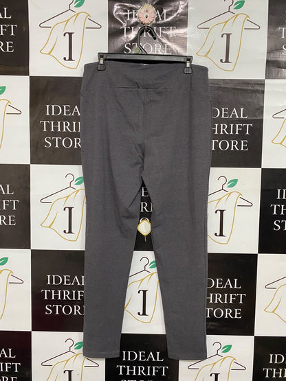PRIMARK |L| WAIST 32| A68| CHARCOAL GREY HIGH-WAISTED LEGGINGS