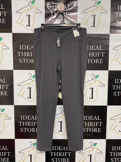 PRIMARK |L| WAIST 32| A68| CHARCOAL GREY HIGH-WAISTED LEGGINGS