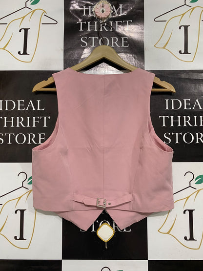 GLASSONS |M| BUST 19| A68|  PINK LINEN-BLEND TAILORED VEST