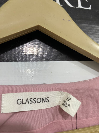 GLASSONS |M| BUST 19| A68|  PINK LINEN-BLEND TAILORED VEST