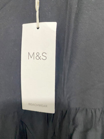 M&S |L| BUST 20| A68|  BLACK TIERED CAMI MAXI DRESS