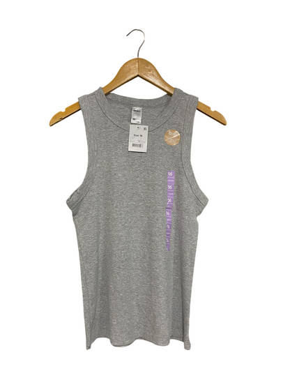 ANKO |M| BUST 17| A69|  GREY RIBBED SLEEVELESS TANK TOP
