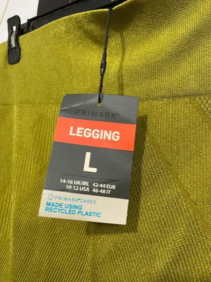 WORK OUT |L| WAIST 30| A69| OLIVE GREEN SEAMLESS HIGH-WAIST ACTIVEWEAR LEGGINGS