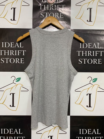 ANKO |M| BUST 17| A69|  GREY RIBBED SLEEVELESS TANK TOP