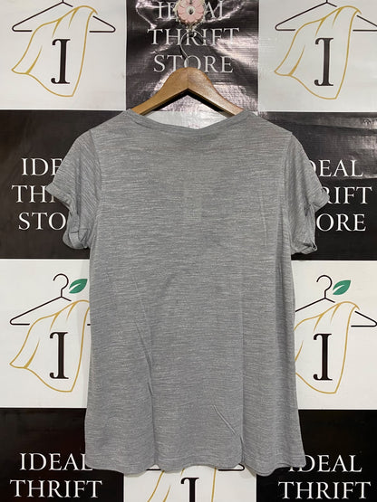 TARGET COLLECTION |M| BUST 19| A69|  GREY BUTTERFLY PRINT SHORT-SLEEVE T-SHIRT