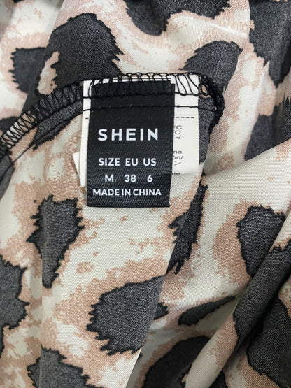 SHEIN |M| BUST 21| A68|  LEOPARD PRINT SHIRT MINI DRESS