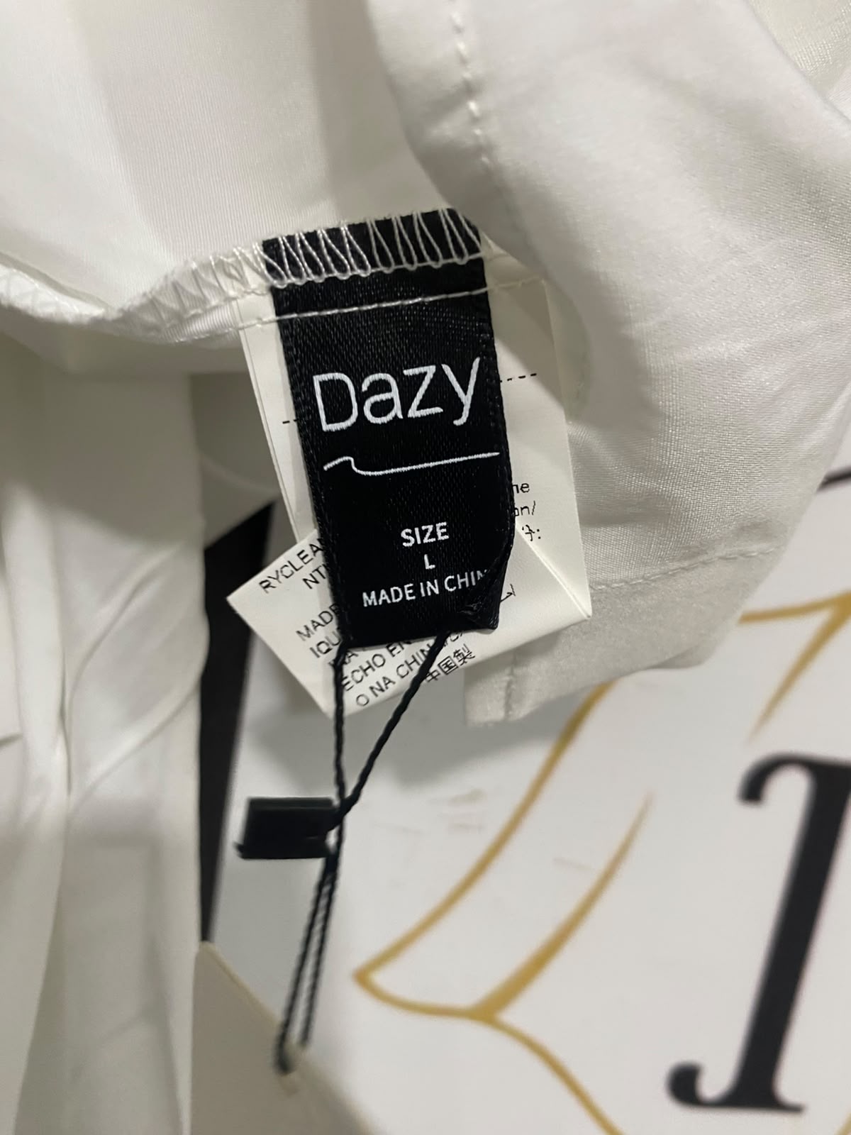 DAZY |L| BUST 26| A68|  CRISP WHITE OVERSIZED BUTTON-DOWN SHIRT