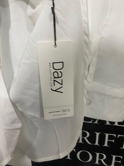 DAZY |L| BUST 26| A68|  CRISP WHITE OVERSIZED BUTTON-DOWN SHIRT