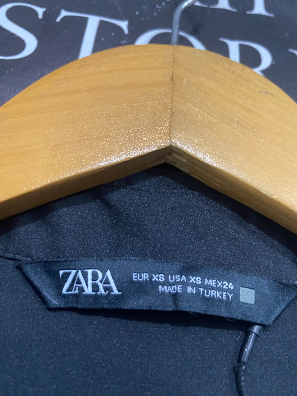 ZARA |XS| BUST 18| A68|  BLACK SILK SATIN BELTED SHIRT MIDI DRESS