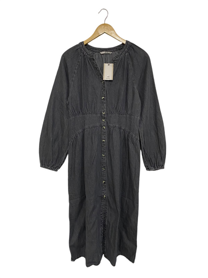 TU WOMAN |M| BUST 18| A69| GREY DENIM BUTTON-DOWN MIDI DRESS