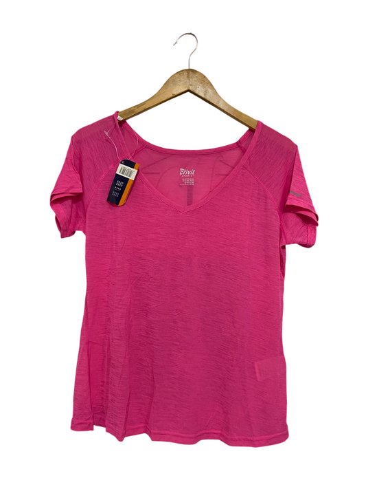 CRIVIT |M| BUST 19| A69| PINK V-NECK ACTIVEWEAR SHORT-SLEEVE T-SHIRT