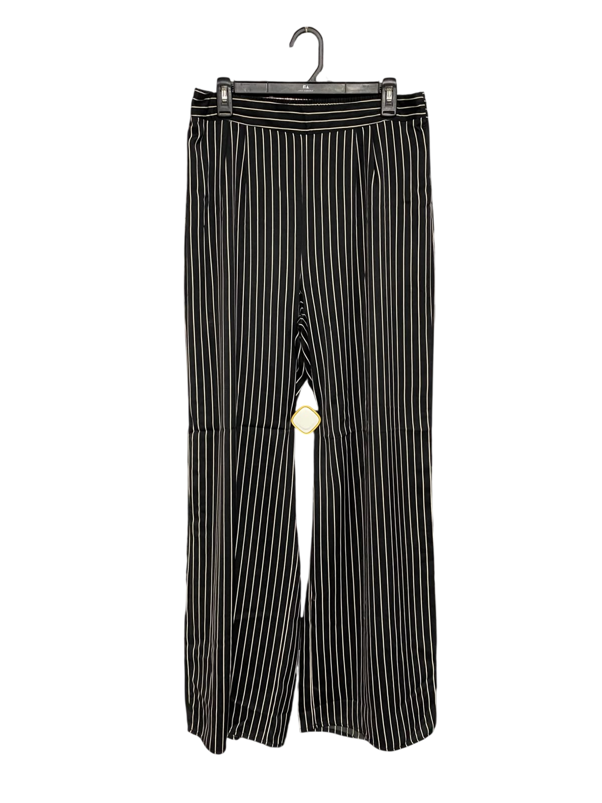 ET VOUS |L| WAIST 32| A69| BLACK & WHITE STRIPED WIDE-LEG TROUSERS
