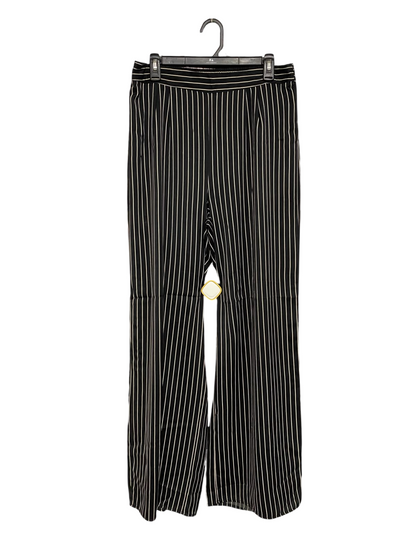 ET VOUS |L| WAIST 32| A69| BLACK & WHITE STRIPED WIDE-LEG TROUSERS