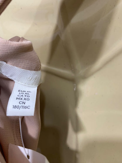 H&M |XL| BUST 19| A70| BEIGE ONE-SHOULDER DRAPED MAXI DRESS