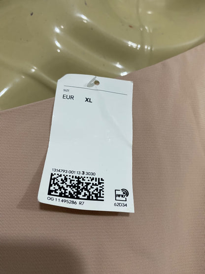 H&M |XL| BUST 19| A70| BEIGE ONE-SHOULDER DRAPED MAXI DRESS