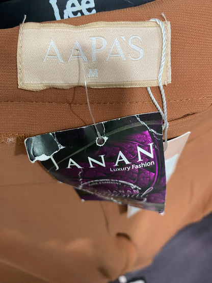 AAPAS BY JANAN |M| WAIST 32| A69|  RUST TERRACOTTA ANKLE-BUTTON TROUSERS