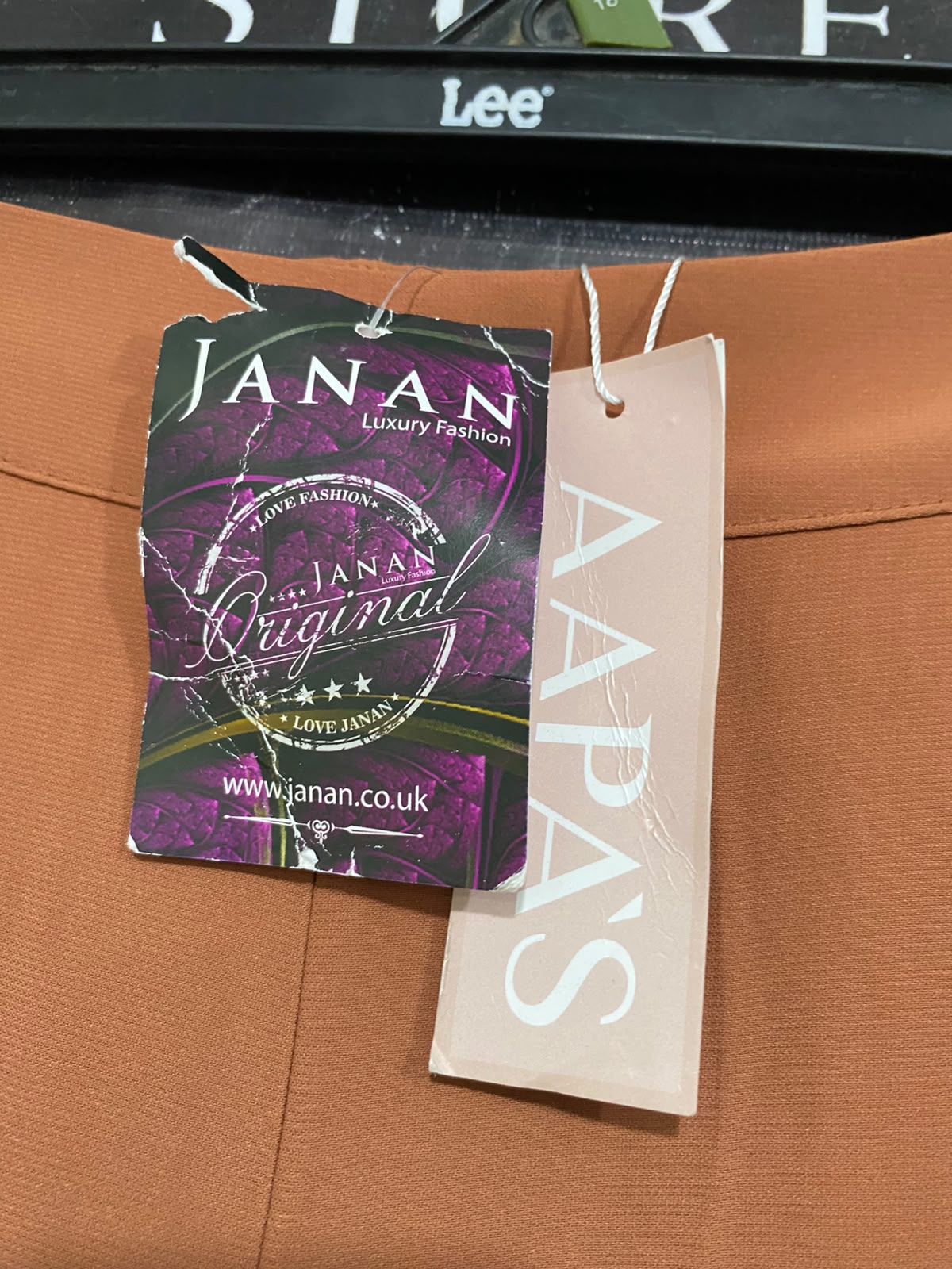 AAPAS BY JANAN |M| WAIST 32| A69|  RUST TERRACOTTA ANKLE-BUTTON TROUSERS