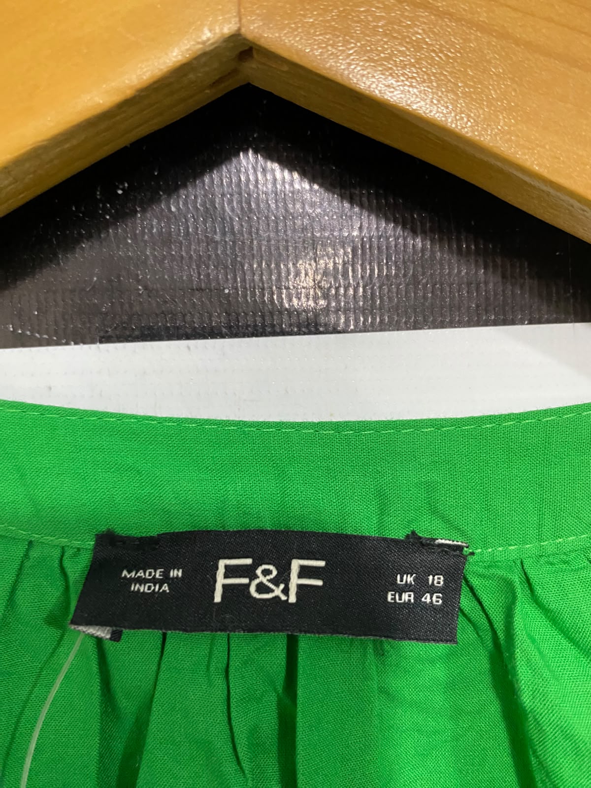 F&F |M| BUST 20| A69| EMERALD GREEN EMBROIDERED TIE-WAIST MINI DRESS