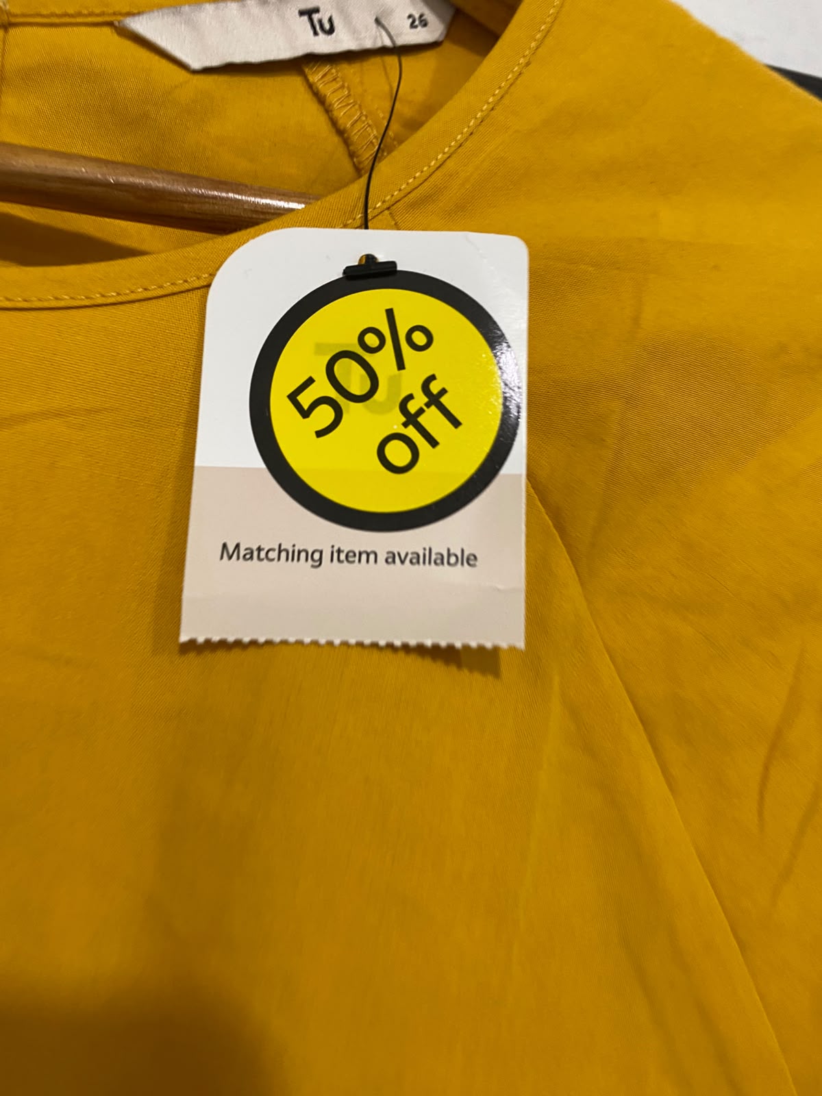 TU |S| BUST 27| A69| MUSTARD YELLOW STATEMENT PUFF-SLEEVE BLOUSE